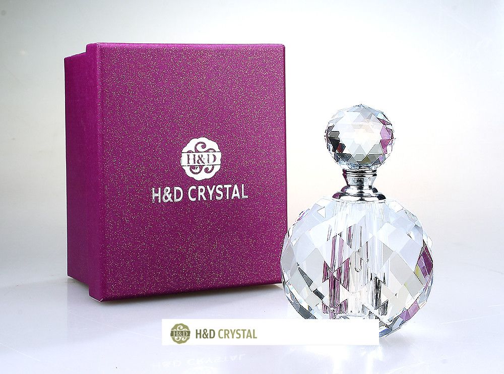 Beautiful Crystal Vintage Perfume  Empty Bottle in display box HD-OSPB01