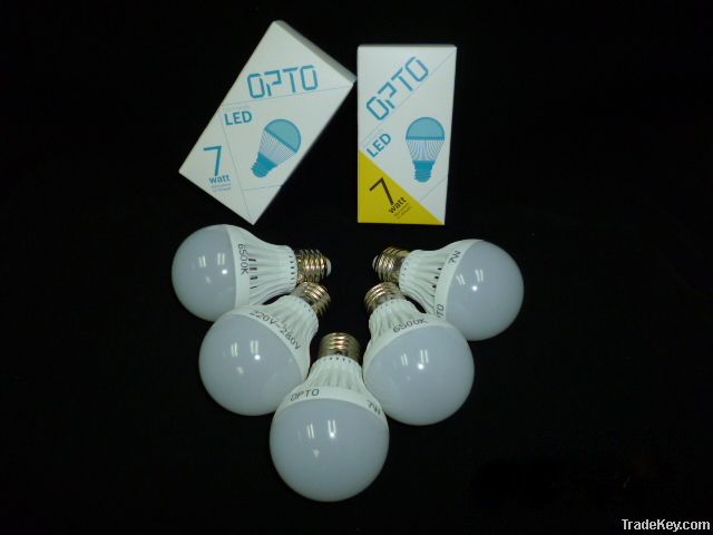 7W E27 LED Light Bulb (Plastic) 220V~280V