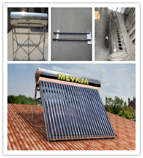 Household Low Pressure Compact Stainless Solar Water Heater 