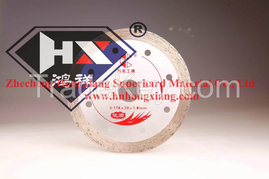 Diamond saw blade for glass