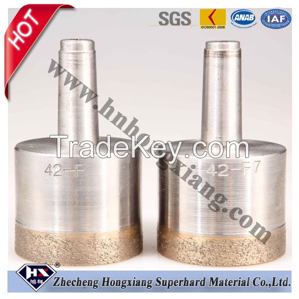 Sintered diamond drill bit for glass drilling