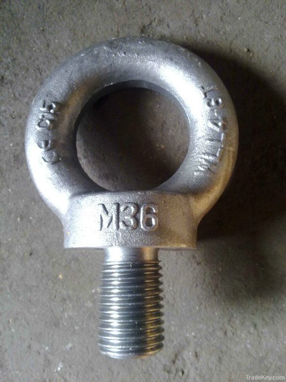 Steel Galvanized DIN 580 Eye Bolt, Used for Rigging Hardware