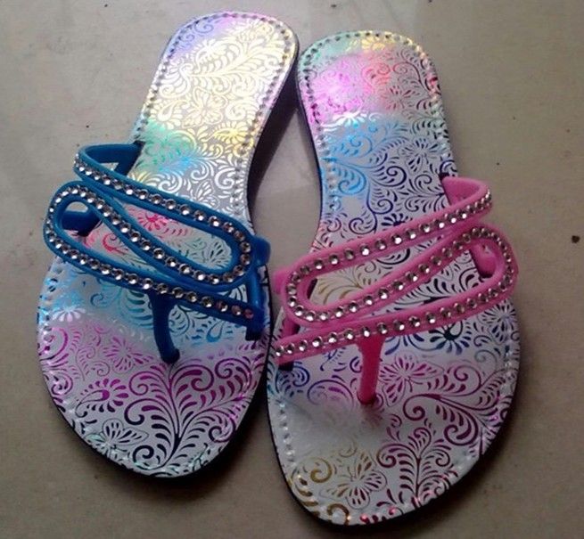 women slipper diamond style