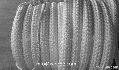 Double braided marine mooring ropes