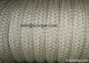 Double braided marine mooring ropes