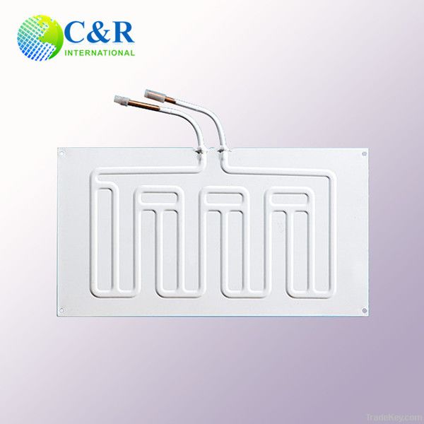 Aluminum roll bond refrigerator evaporator