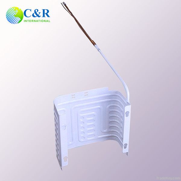 Aluminum roll bond refrigerator evaporator