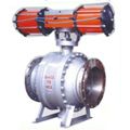 3PC PNEUMATIC TRUNNION BALL VALVE