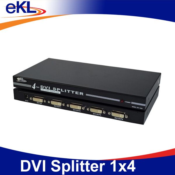 DVI 4ports 1 in 4 out splitter 1080p 3D dvi-d signal type  DVI1.0 standard