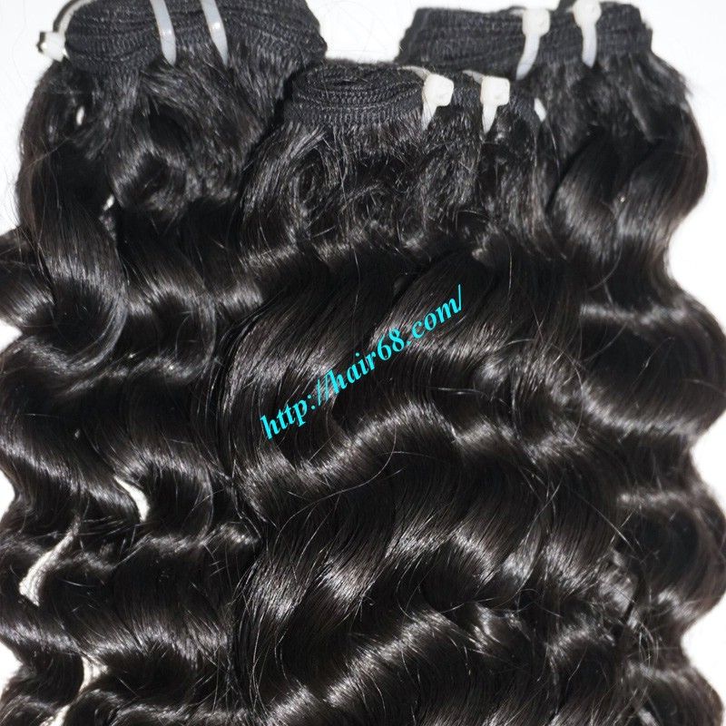 Weft Curly Human Hair Extensions 100% Remy Hair