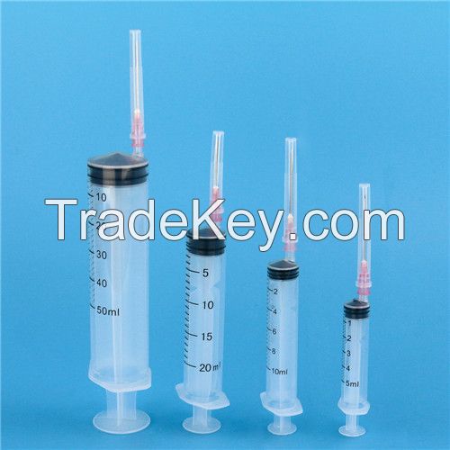 Disposable syringe with needle