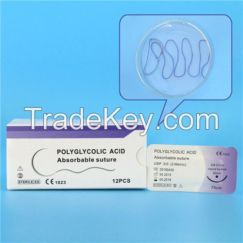 Polyglycolic acid suture