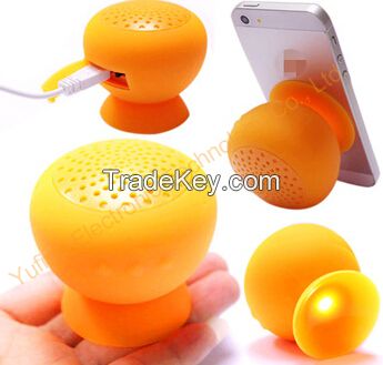 "Supply sucking disk bluetooth speaker, mini adsorption wireless speaker, crutch strange new speaker, 2015 new mini speaker, most hot selling speaker, wireless silicone mini speaker"