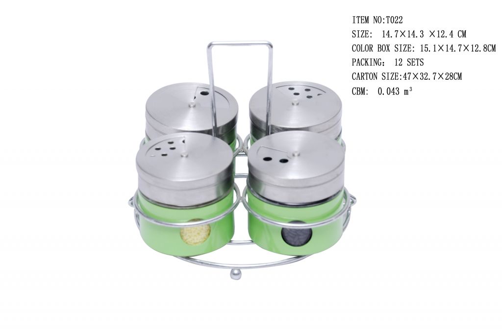 spice bottle, 4 pcs/set with shelf