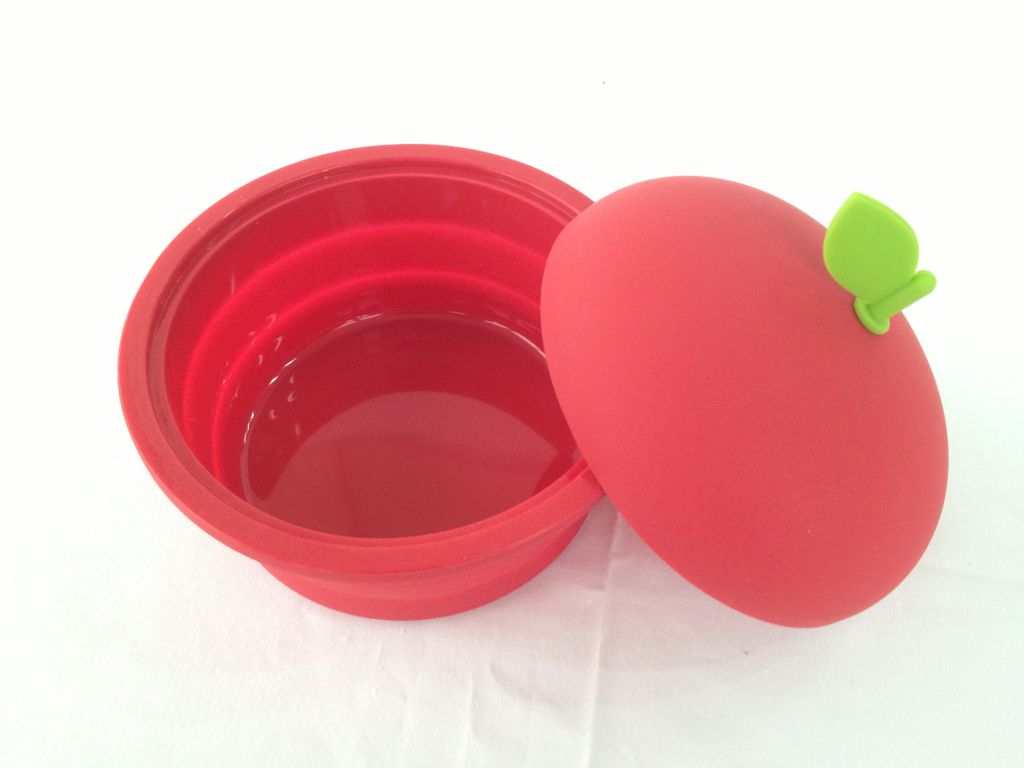 silicone steamer, silicone bowl, silicone food box, silicone folding bowl