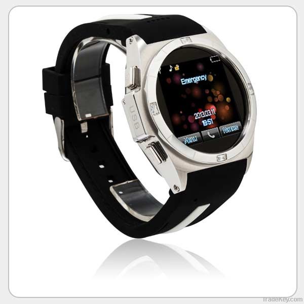 fashion watch silicone shining watch phone with spy camera high qulity