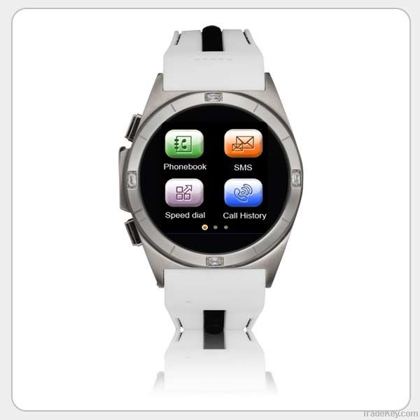 fashion watch silicone shining watch phone with spy camera high qulity