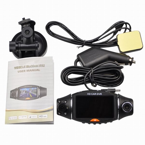 R310 dual lens car camera with gps