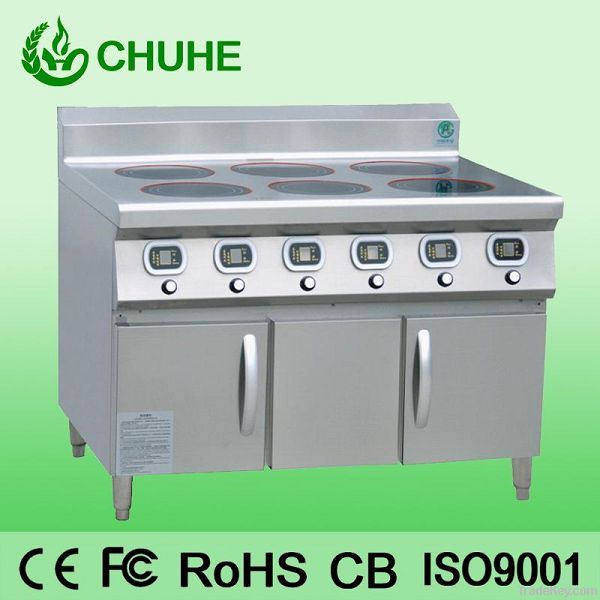 6 burner commercial induction cooktop