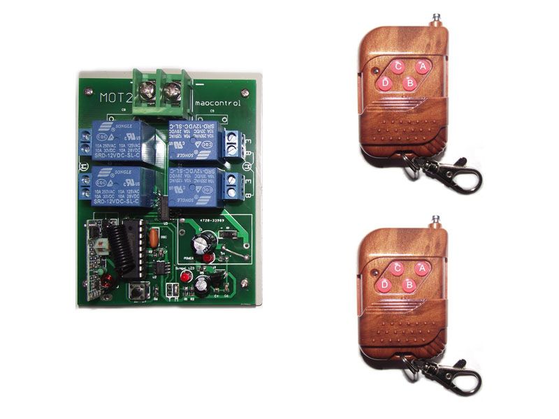 Two motors Forward reverse RF Wireless Remote Control switch DC9V/12V/24V