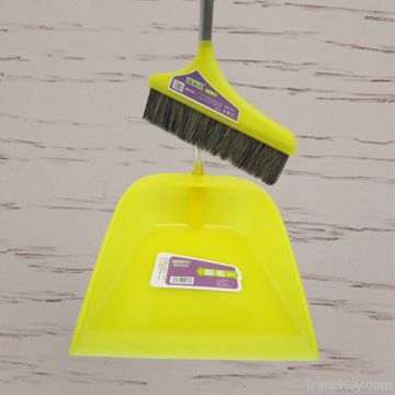 Plastic dustpan with broom