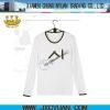 o-neck t shirt 100 cotton white long sleeve