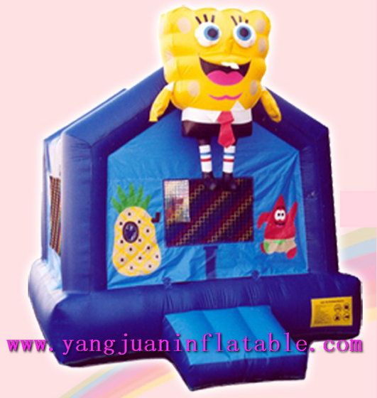  	 Hot Sale Giant Spongebob Inflatable Castle Bouncer and Slide Has Large Space for Bouncing and Slide