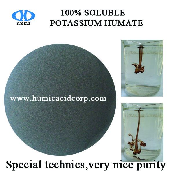 100% Soluble Potassium Humate powder/flakes, Humate-K