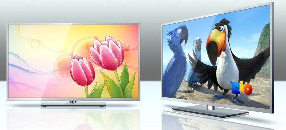 55 inch led 3d smart tvs equipped with 2 units 3d glasses, full hd led tv with 3d and smart vision, android4.0 system