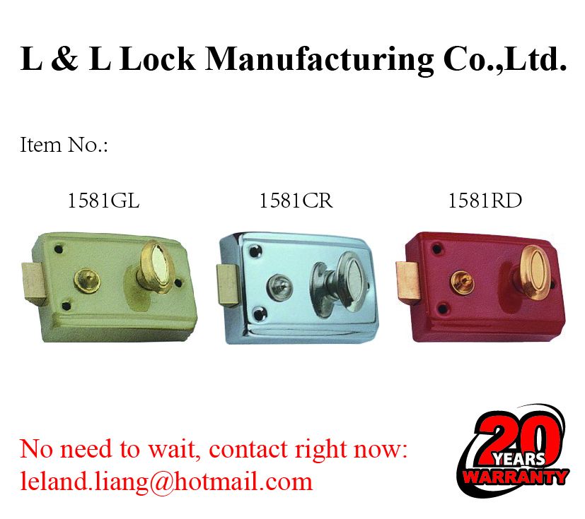 High quality latch lock rim lock 20 years warranty