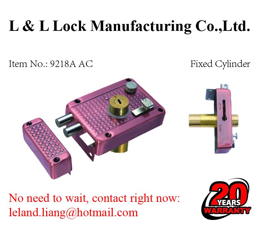 High quality latch lock rim lock 20 years warranty