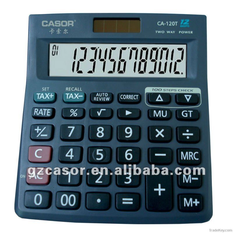 12 digits financial desktop tax calculator CA-120T, wholesale calculato