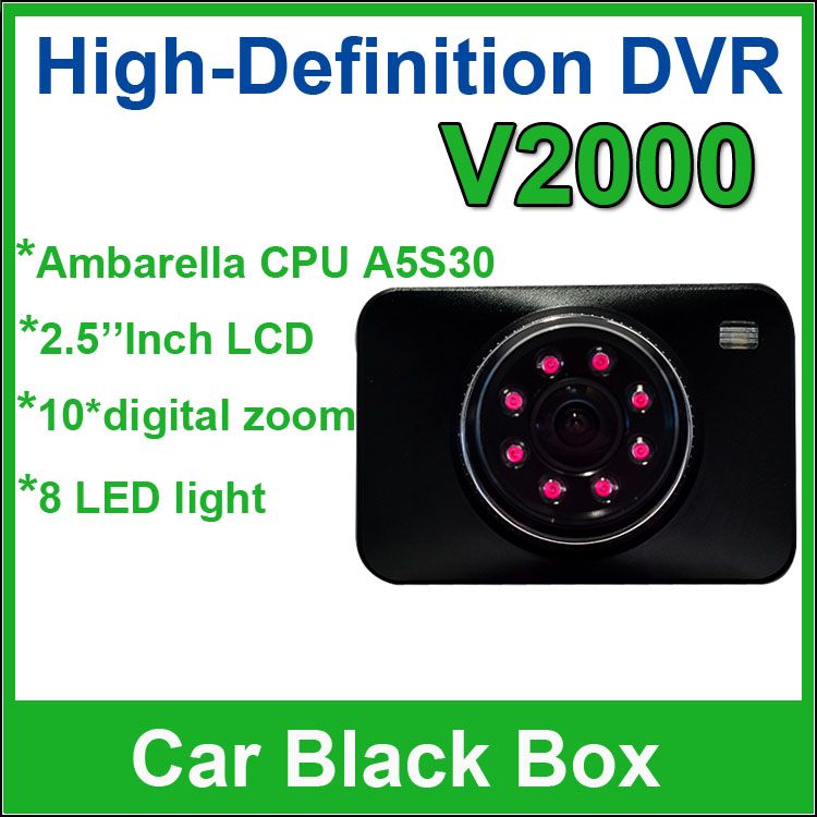 Car Dvr Recorder Ambarella CPU A5S30 with Full HD 1920*1080P Support G-Sensor 16*digital zoom 32MB Internal.