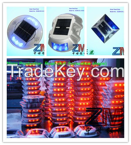 Long time Road safety square aluminium led solar road stud