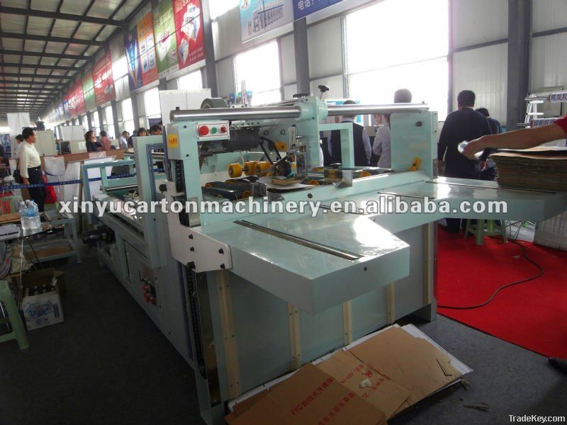 corrugated cardboard gluing and folding machine