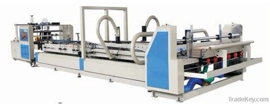 corrugated cardboard gluing and folding machine