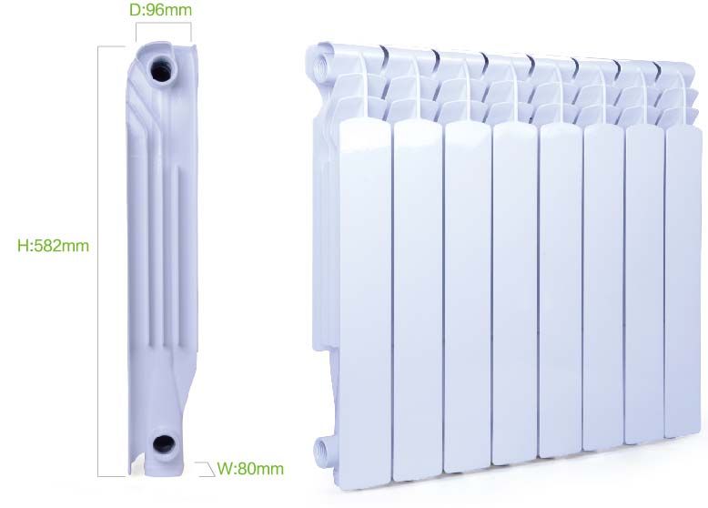 Die cast aluminum radiator