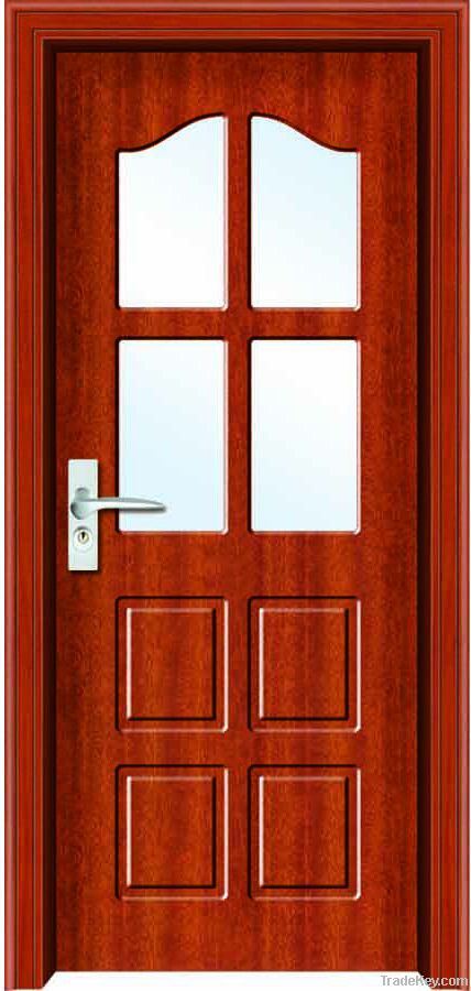 PVC WOODEN DOOR(With Glass)