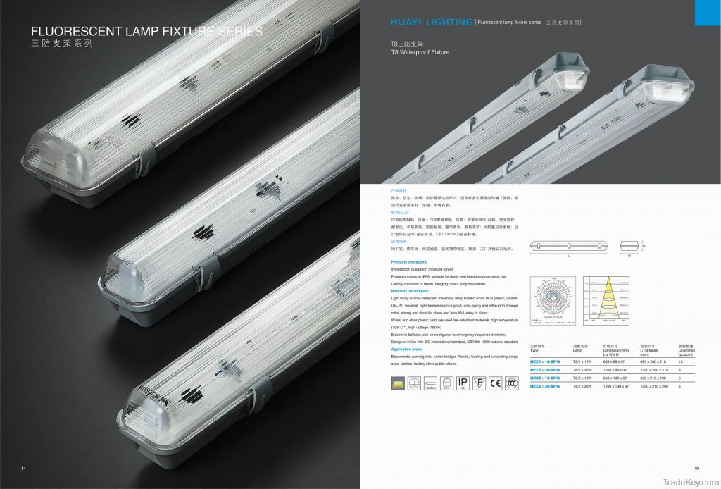 T8 fluorescent lamp fixture