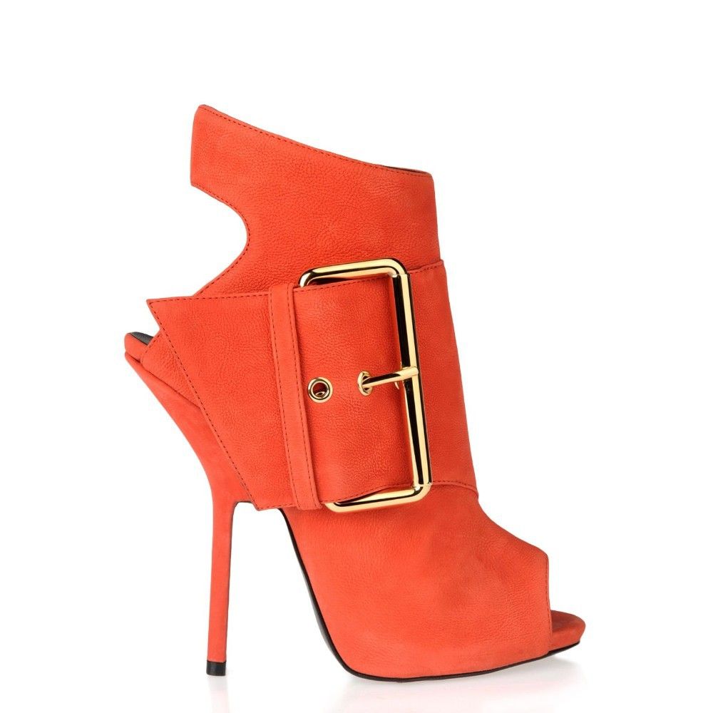 2013 New Fashion Buckle High Heel Peep Toe Boots Party Shoe