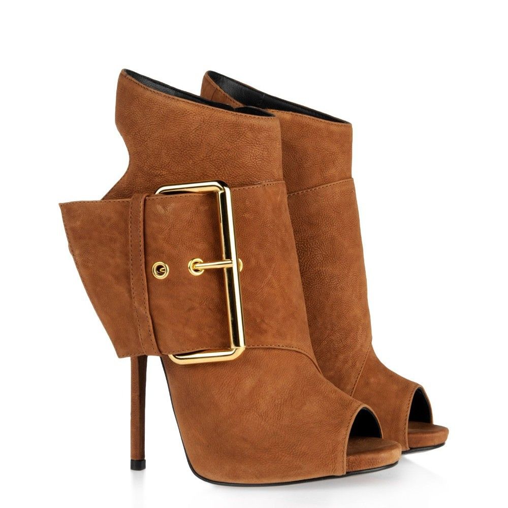 2013 New Fashion Buckle High Heel Peep Toe Boots Party Shoe