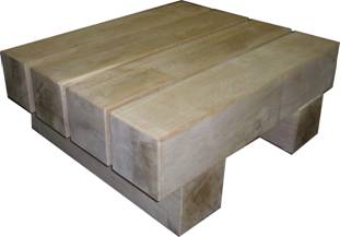 GREEN OAK BEAM COFFEE TABLE