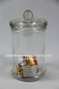 cylindrical clear candy srorage jar with glass cap for wholesale