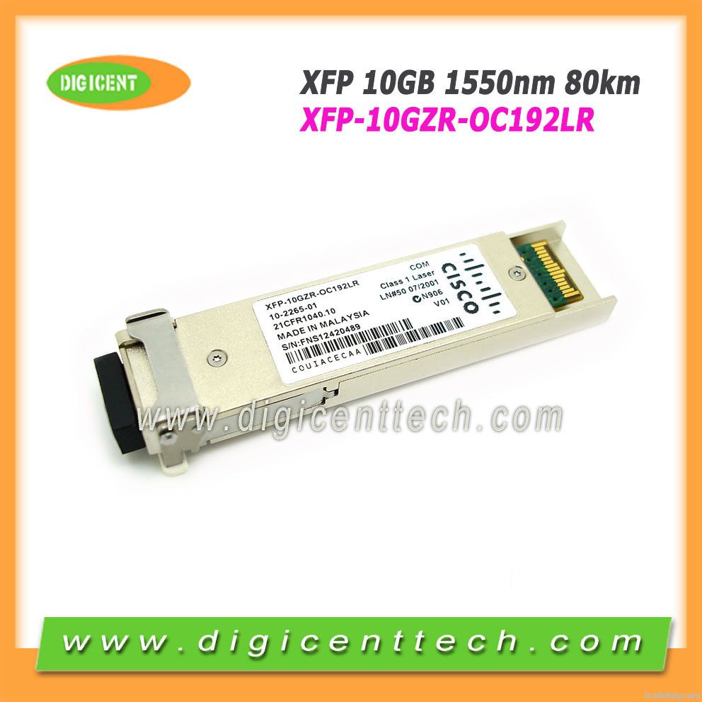 XFP 1550nm 80km 10GBASE-ZR XFP-10GZR-OC192LR Transceiver module