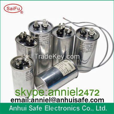 CBB65 ac motor run capacitor for air conditioner 55uf 450VAC low voltage high quality