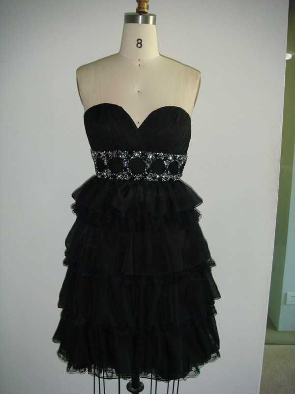 Fashion Sweetheart Rhinestone Pleated Prom Evening Dress