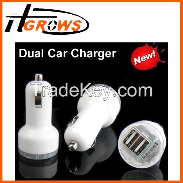 portable dual usb car charger