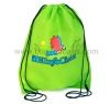 green promotional bag with drawstring