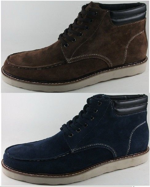 Wholesale flat lace men winter casual leather boots(DB91101-7)