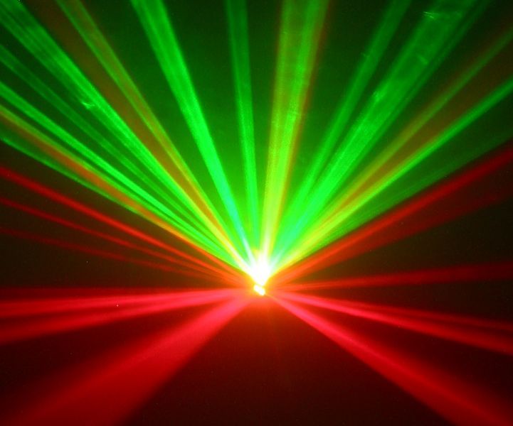 Red and Green double beams Animation Laser Light Christmas light